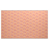 Tissu Mer Shell - orange et blanc de corail (Yard)