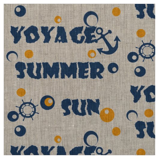 Tissu Mer, Voyage, été, soleil (Échantillon)