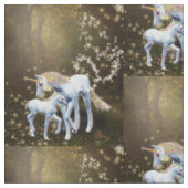 Tissu Mère et bébé licorne (Fermer)