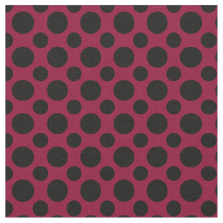 Tissu Merlot chic/pois noir de Bourgogne
