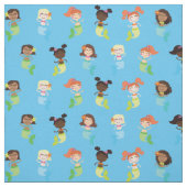 Tissu Mermaid Cute Cartoon Kids Impression Fabric (Échantillon)