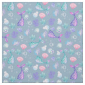 Tissu Mermaids Dream sur Grey-Blue (Échantillon)