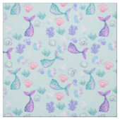 Tissu Mermaids Dream sur Pastel Blue (Échantillon)