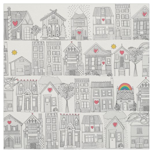 Tissu météo crayon amour (Échantillon)