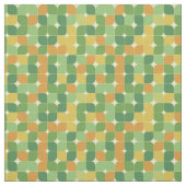 Tissu Mi-siècle Abstrait Motif vert orange (Échantillon)