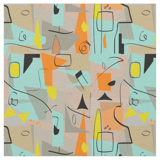 Tissu Mi-siècle funky (Fermer)