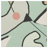 Tissu Mi-siècle moderne Formes atomiques et organiques d (Fermer)