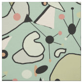 Tissu Mi-siècle moderne Formes atomiques et organiques d (Échantillon)
