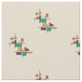 Tissu Mi-siècle moderne géométrique coloré (Fermer)