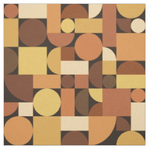 Tissu Mi-siècle moderne géométrique Orange