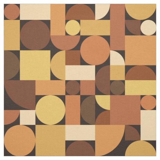 Tissu Mi-siècle moderne géométrique Orange (Échantillon)