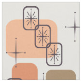 Tissu Mi-siècle Moderne Orange Brown (Fermer)