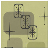 Tissu Mi-siècle Moderne Spoutnik Olive (Fermer)