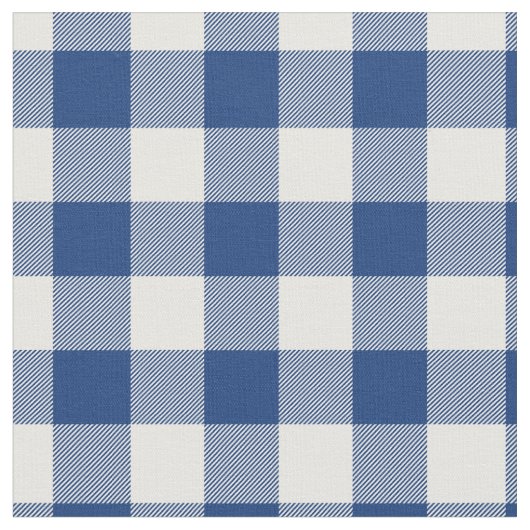 Tissu Mid Blue & White Gingham Plaid (Fermer)