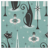 Tissu Mid Century Atomic Kitty Noël ©studioxtine (Fermer)