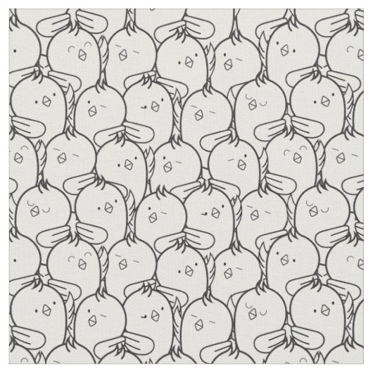 Tissu mignon 1 de poulets de bande dessinée (Fermer)