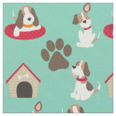 Tissu mignon de beagles (Fermer)