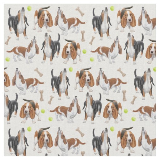 Tissu mignon de chiens d'hurlement Basset Hound (Fermer)