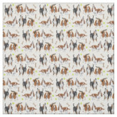 Tissu mignon de chiens d'hurlement Basset Hound (Échantillon)