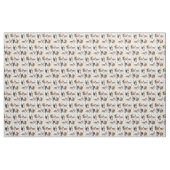 Tissu mignon de chiens d'hurlement Basset Hound (Fat Quarter)