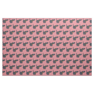 Tissu mignon de Labrador de noir de bande dessiné
