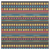 Tissu mignon de rayure d'Emoji (Échantillon)