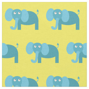 Tissu Mignon Éléphant Enfant Bébé Nurserie Jaune