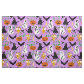 Tissu Mignon pourpre de motif de lancer de collage de (Fat Quarter)