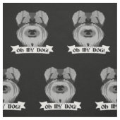 Tissu Mignon Schnauzer Oh Mon Chien (Échantillon)