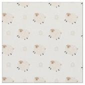 Tissu Mignonne mouton de saut (Fermer)