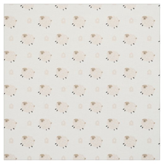 Tissu Mignonne mouton de saut (Échantillon)