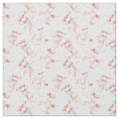 Tissu Mignons lapins avec ballons (fermé)