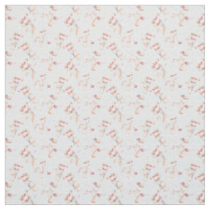 Tissu Mignons lapins avec ballons