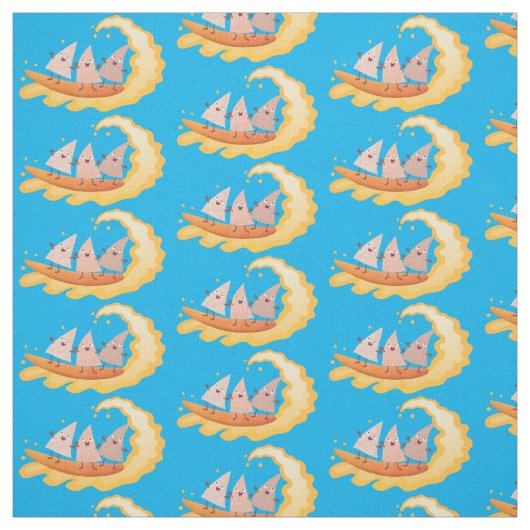 Tissu Mignons nachos chips de maïs surf (Échantillon)