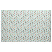 Tissu Mignons pouding de Noël sur bleu clair (Yard)