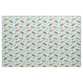 Tissu Mignons pouding de Noël sur bleu clair (Fat Quarter)