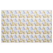 Tissu Milieu du siècle moderne Blue Gold (Yard)