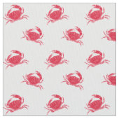 Tissu Mini crabe rouge Impression préppie nautique (fermé)