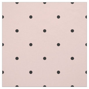 Tissu Mini noir classique et Pois rose bébé Motif