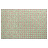 Tissu Mint Retro Floral Tile Combed Cotton Fabric (Yard)