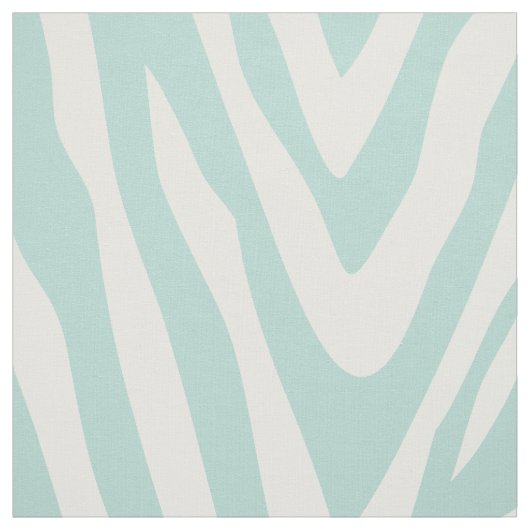 Tissu Mint Zebra Imprimer Grande Échelle (Échantillon)