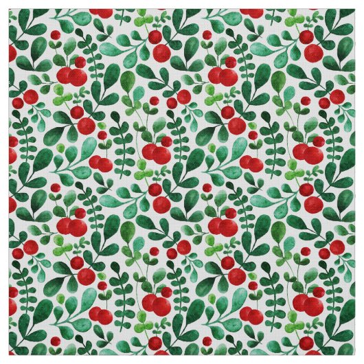 Tissu Mistletoe de vacances (Échantillon)