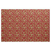 Tissu mistletoe rouge de noël (Fat Quarter)