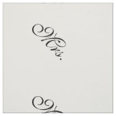 Tissu Mme mariage initial noir blanc moderne coutume (Échantillon)