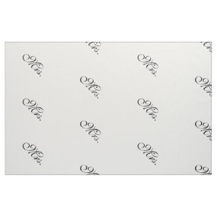 Tissu Mme mariage initial noir blanc moderne coutume