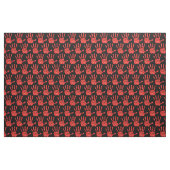 Tissu MMIW rouge main Motif noir (Yard)
