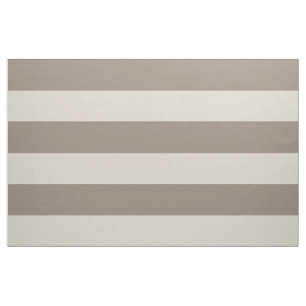 Tissu Mocha Brown et beige Large rayures Grande échelle
