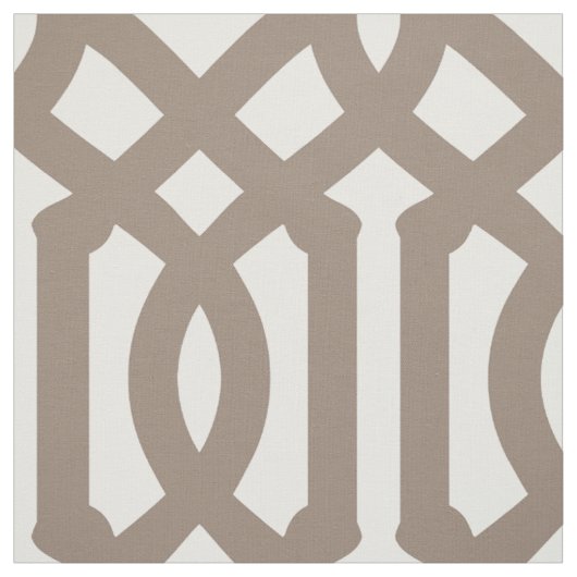 Tissu Mocha Brown Trellis Grande Échelle (Échantillon)
