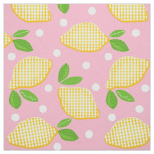Tissu Mod Lemon En vichy Polka-Dots
