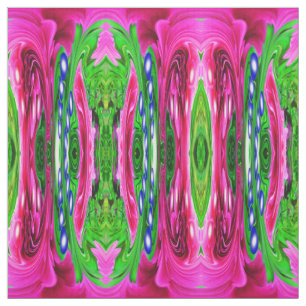Tissu Mode de nature rose et vert